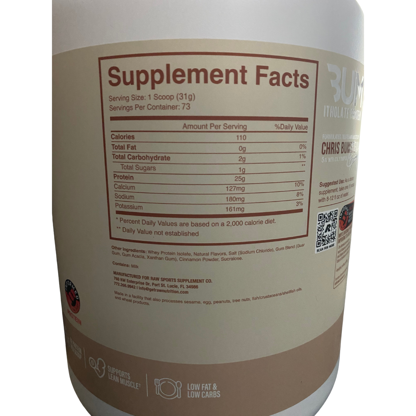 PROTEINA ITHOLATE RAW (AISLADA 100% SUERO MICROFILTRADO) - 5LB