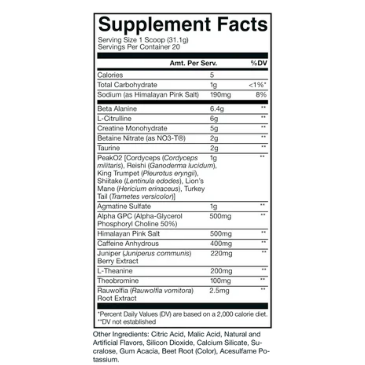 THUPER THAVAGE PRE-WORKOUT CBUM(5g creatina)